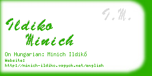 ildiko minich business card